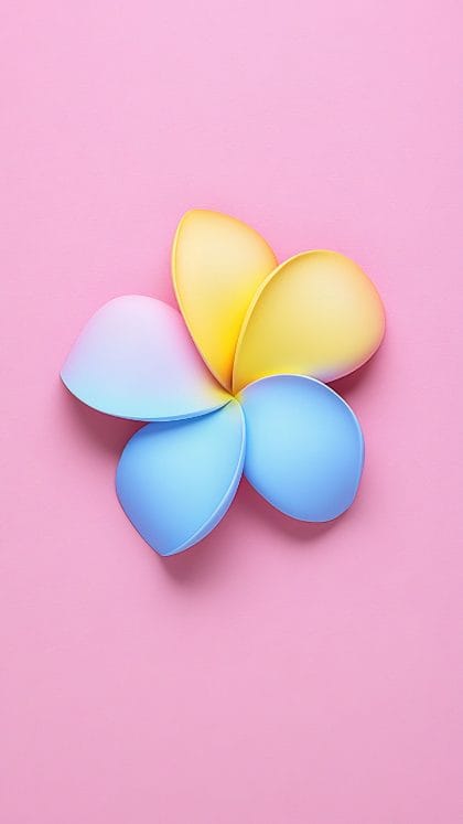 Minimal Colorful Flower Aesthetic